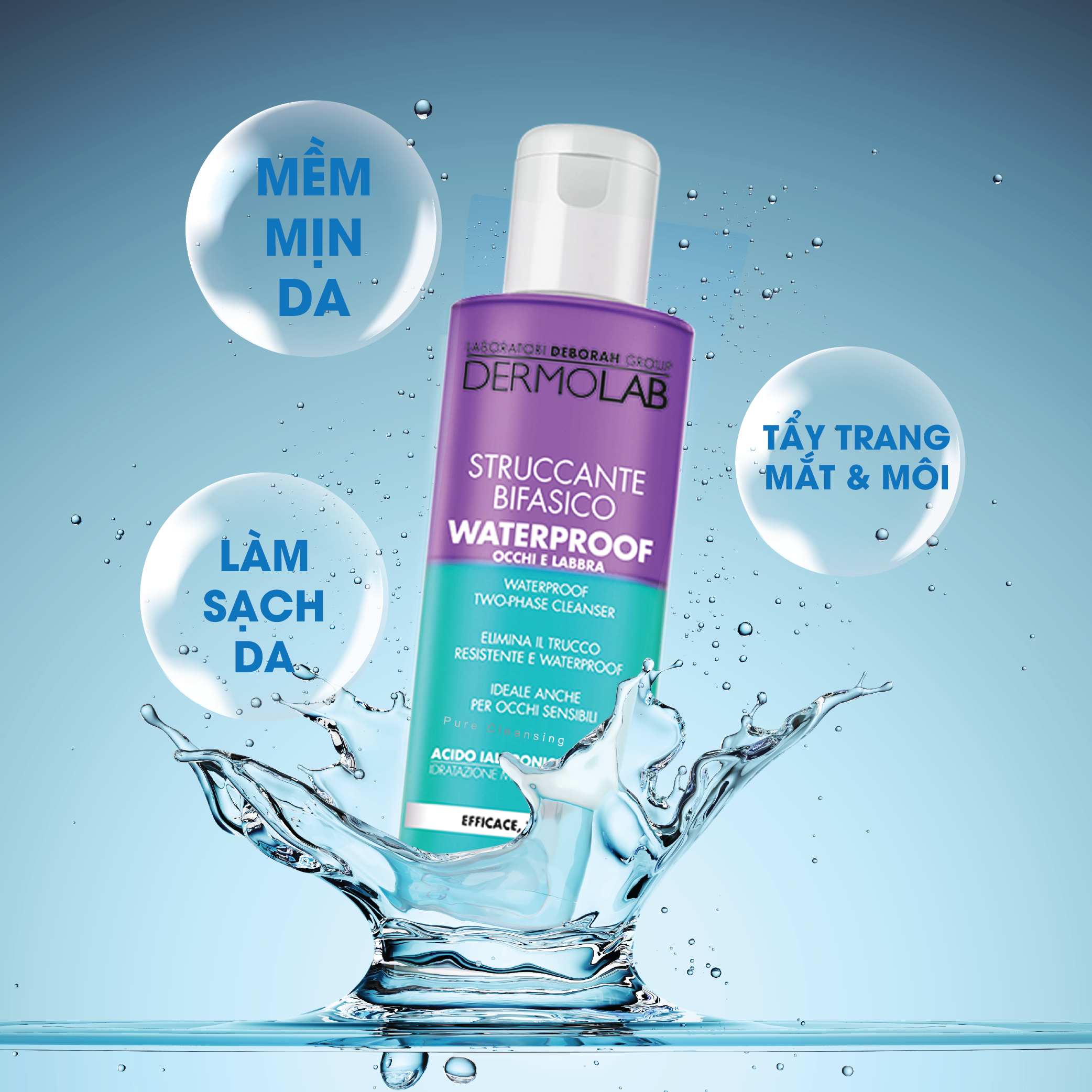 Alternative view of Nước Tẩy Trang Mắt Môi DERMOLAB WATERPROOF TWO-PHASE CLEANSER