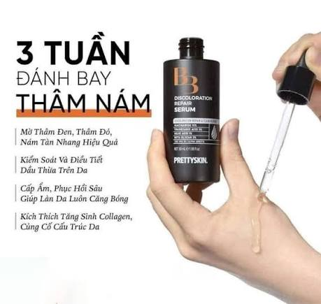 Tinh chất dưỡng trắng, mờ thâm nám PrettySkin B3 Discoloration Repair Serum bản mini size 15ml. - Ảnh 3