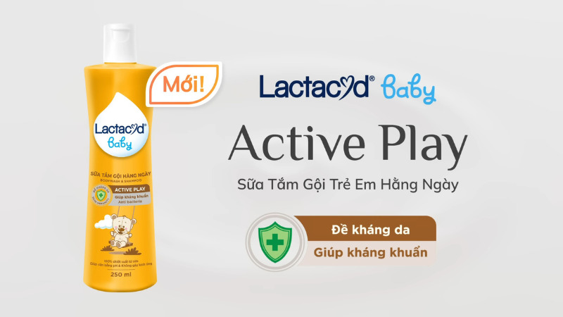 Sữa tắm gội hàng ngày cho bé Lactacyd Baby Active Play