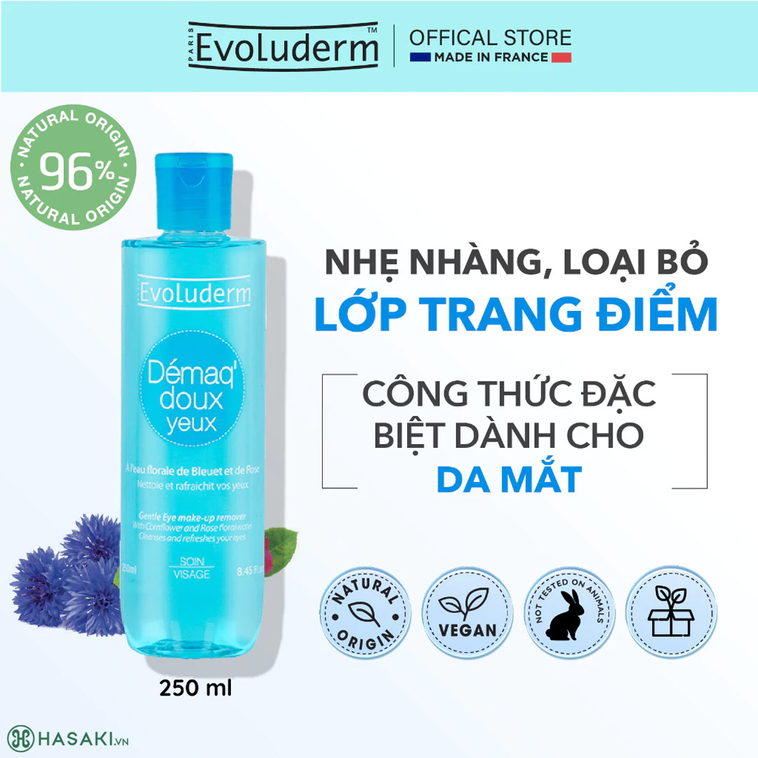 Alternative view of Nước Tẩy Trang Cho Mắt Evoluderm Dịu Nhẹ 250ml