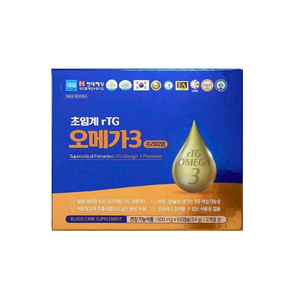 Viên Dầu Cá Supercritical Extracted TG Omega 3 Premium Hàn Quốc