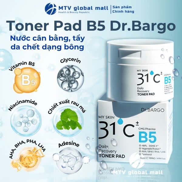 Alternative view of Toner Pad B5 Dr.Bargo Dưỡng Ẩm Sáng Da Hàn Quốc