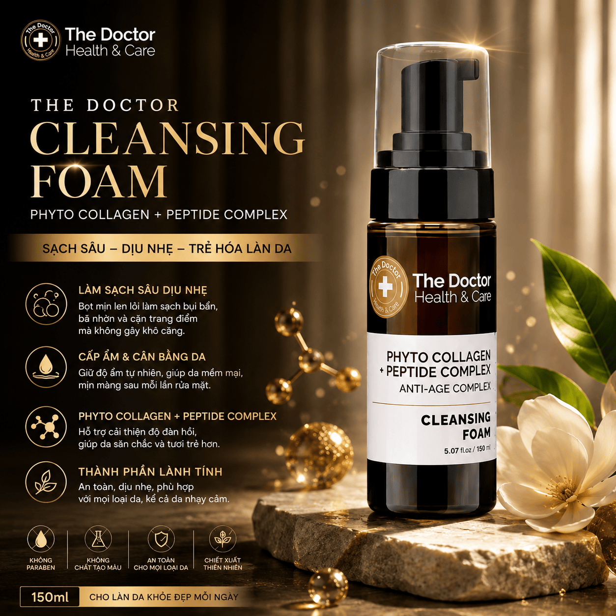 Alternative view of Sữa Rửa Mặt The Doctor Phyto Collagen + Peptide Complex 150ml – Làm Sạch, Dưỡng Ẩm & Chăm Sóc Da