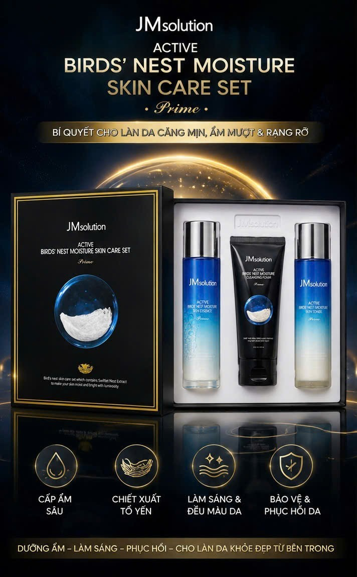 Bộ Dưỡng Da Căng Bóng JMsolution Bird's Nest