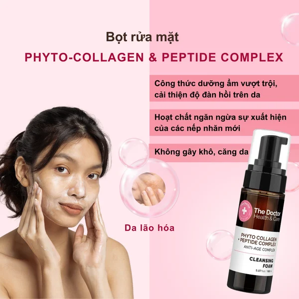 Sữa Rửa Mặt The Doctor Phyto Collagen + Peptide Complex 150ml – Làm Sạch, Dưỡng Ẩm & Chăm Sóc Da - Ảnh 3