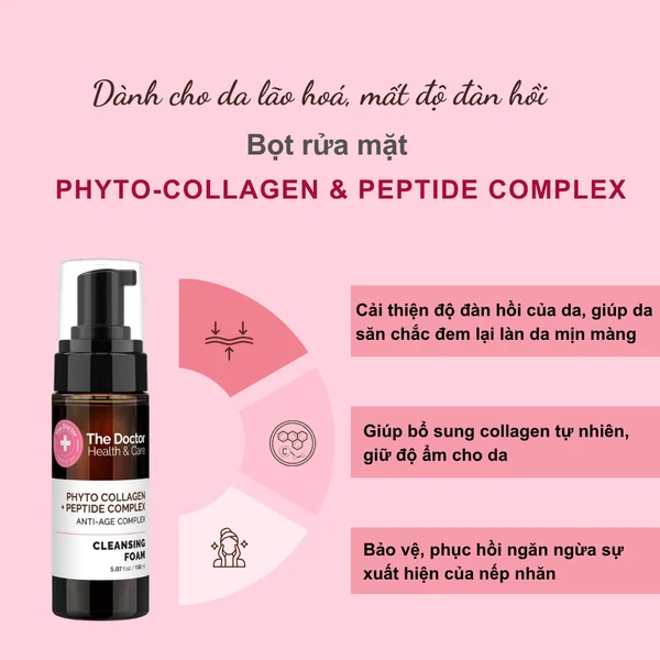 Sữa Rửa Mặt The Doctor Phyto Collagen + Peptide Complex 150ml – Làm Sạch, Dưỡng Ẩm & Chăm Sóc Da - Ảnh 4